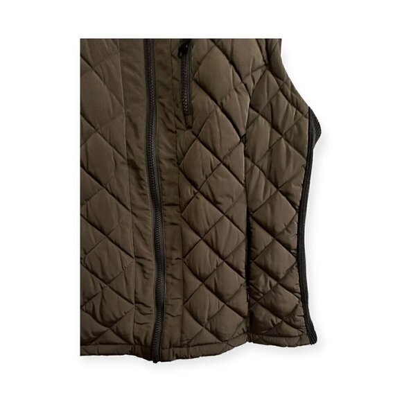 Andrew Marc BrownPuffer Quilted Vest with Black Side Panel, Size Large - Picture 8 of 12